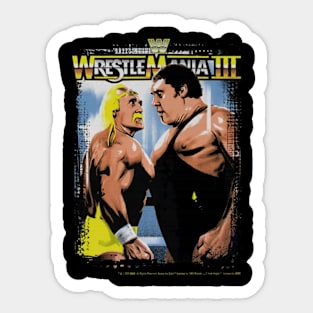 Hulk Hogan Vs Andre The Giant Wrestle Mania III Sticker